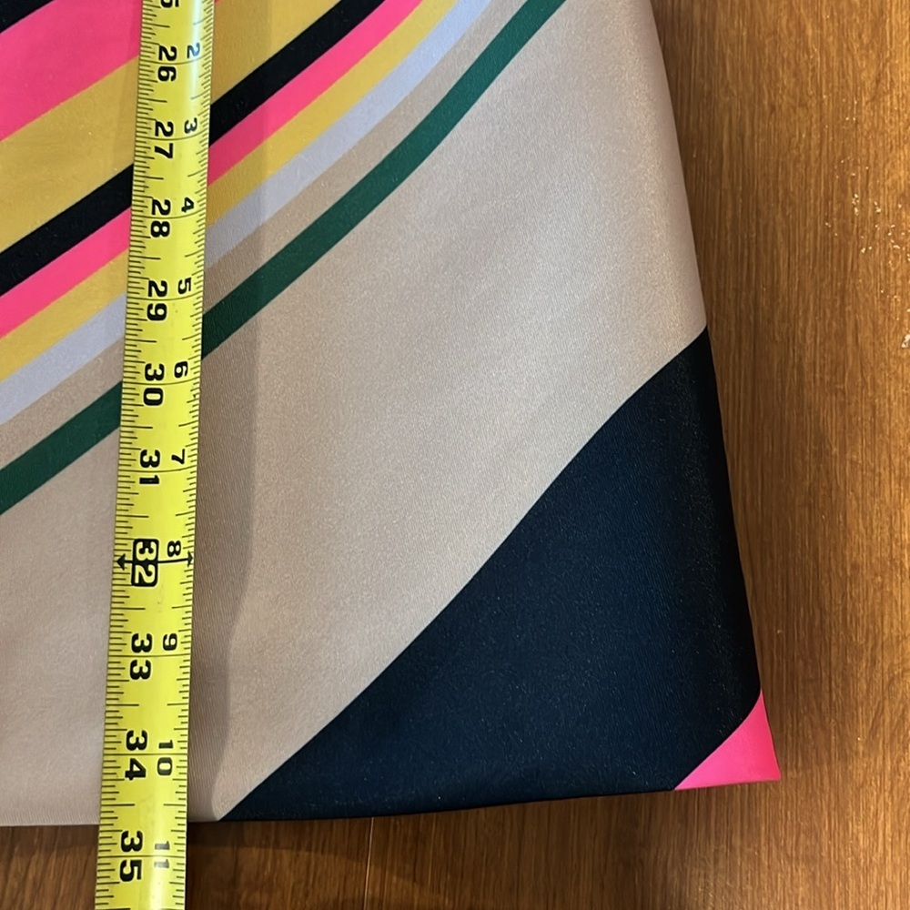J. Crew Multicolor Chevron Midi Dress in Pink, Navy, Green, Yellow, Cream - Picture 10 of 10